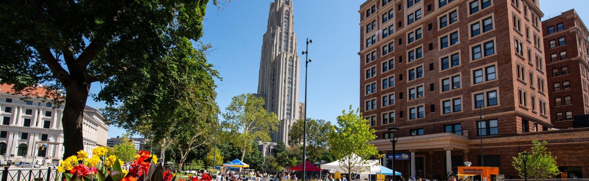 University of Pittsburgh on a bright, cloudless day 